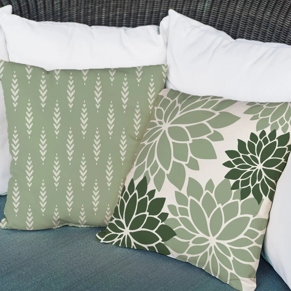 Federa Verde Bohemien - Eleganza Geometrica per la Tua Casa