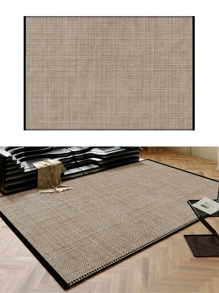 Tappeto Scozzese Artistico Beige e Nero - Eleganza e Comfort per Ogni Ambiente