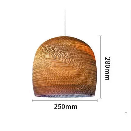 Lampada a Globo in Carta Ondulata - Eleganza Naturale per Ogni Ambiente