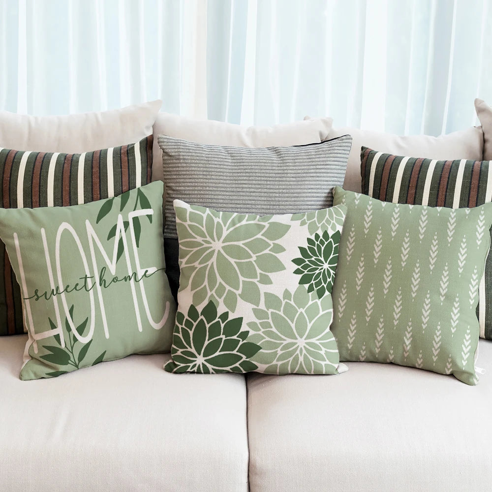 Federa Verde Bohemien - Eleganza Geometrica per la Tua Casa