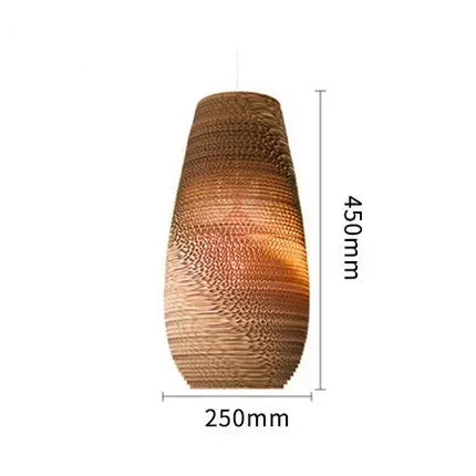 Lampada a Globo in Carta Ondulata - Eleganza Naturale per Ogni Ambiente