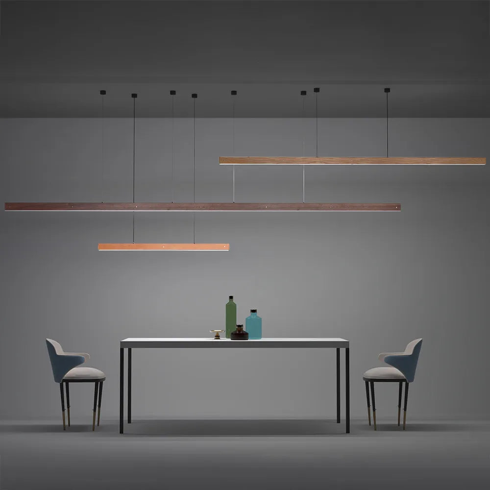 Lampada a Sospensione LED in Legno Massello - Eleganza su Misura per Ogni Ambiente