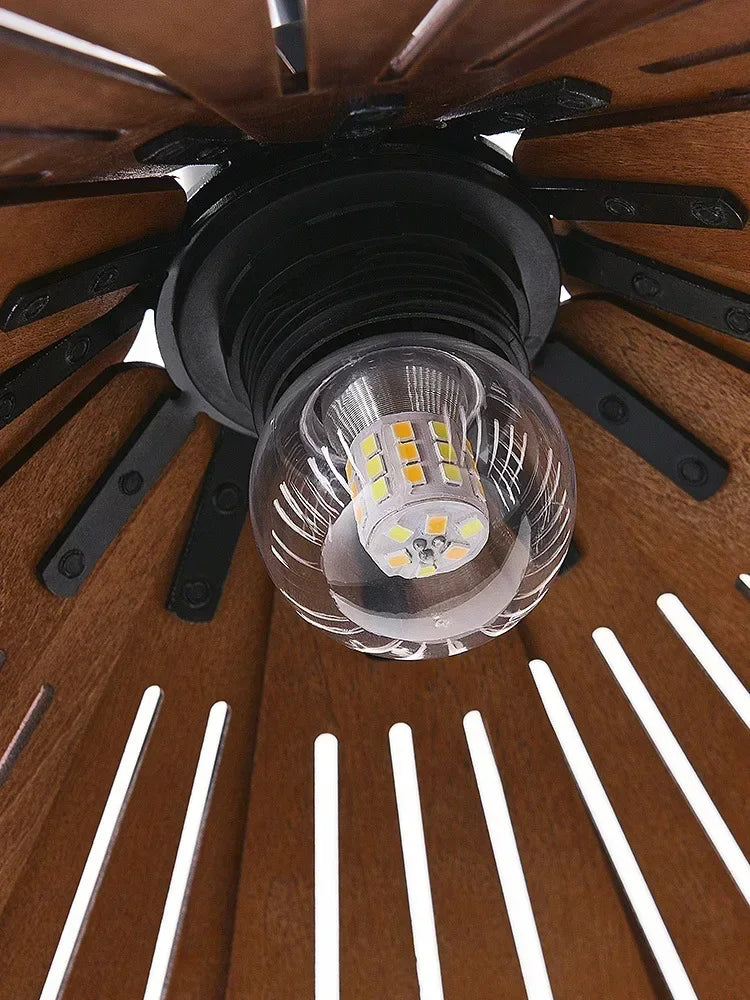 Lampada a Sospensione Retrò in Legno - Eleganza e Stile per Ogni Ambiente