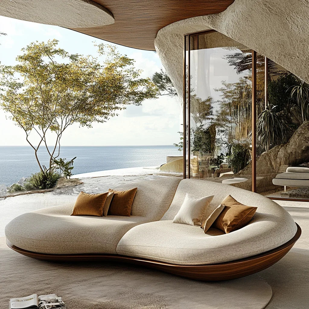 Divano Curvo in Teak - Eleganza e Comfort per il Tuo Spazio Esterno