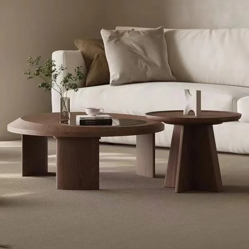 Tavolini da Caffè Moderni e Minimalisti in Noce e Vetro - Eleganza e Funzionalità per Ogni Ambiente