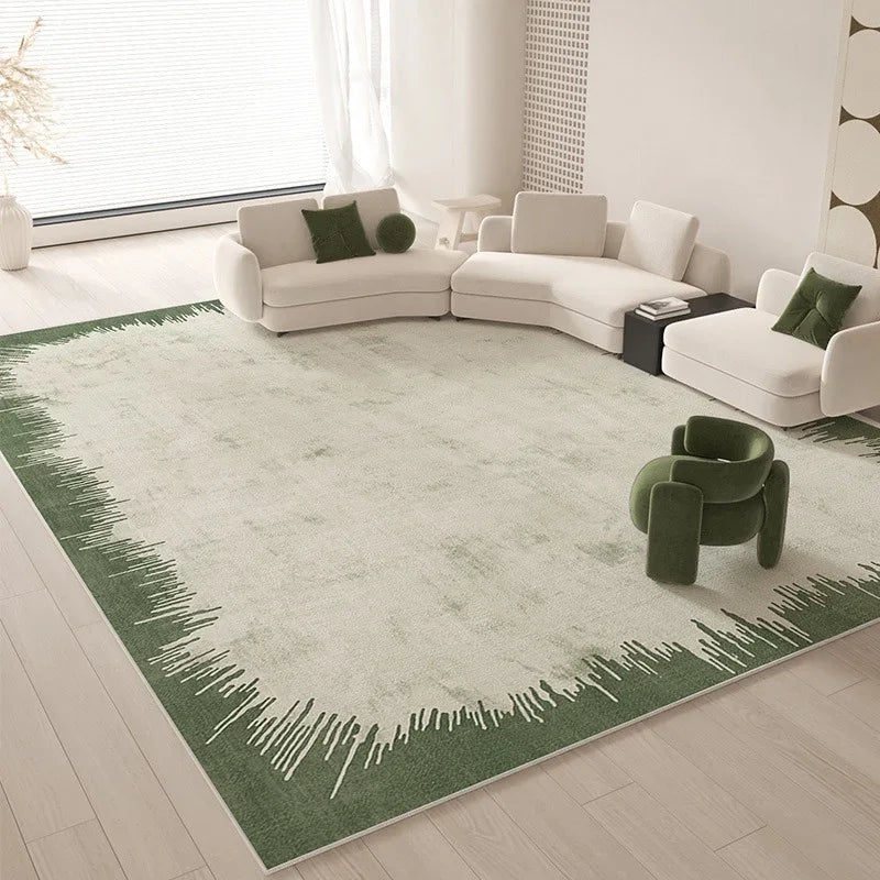 Tappeto Geometrico Verde - Eleganza e Comfort per il Tuo Soggiorno
