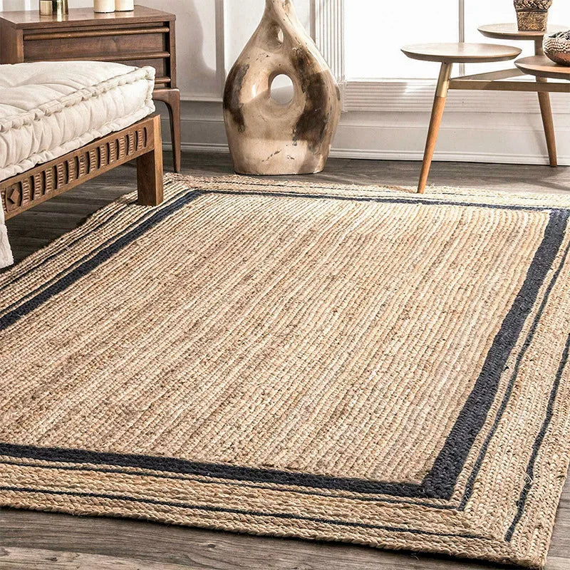 Tappeto in Juta Intrecciato a Mano - Eleganza Naturale per Ogni Stanza