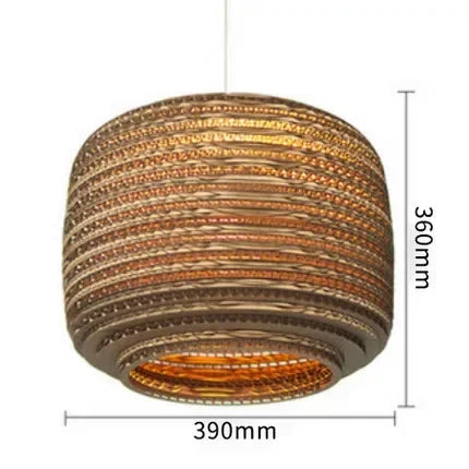 Lampada a Globo in Carta Ondulata - Eleganza Naturale per Ogni Ambiente
