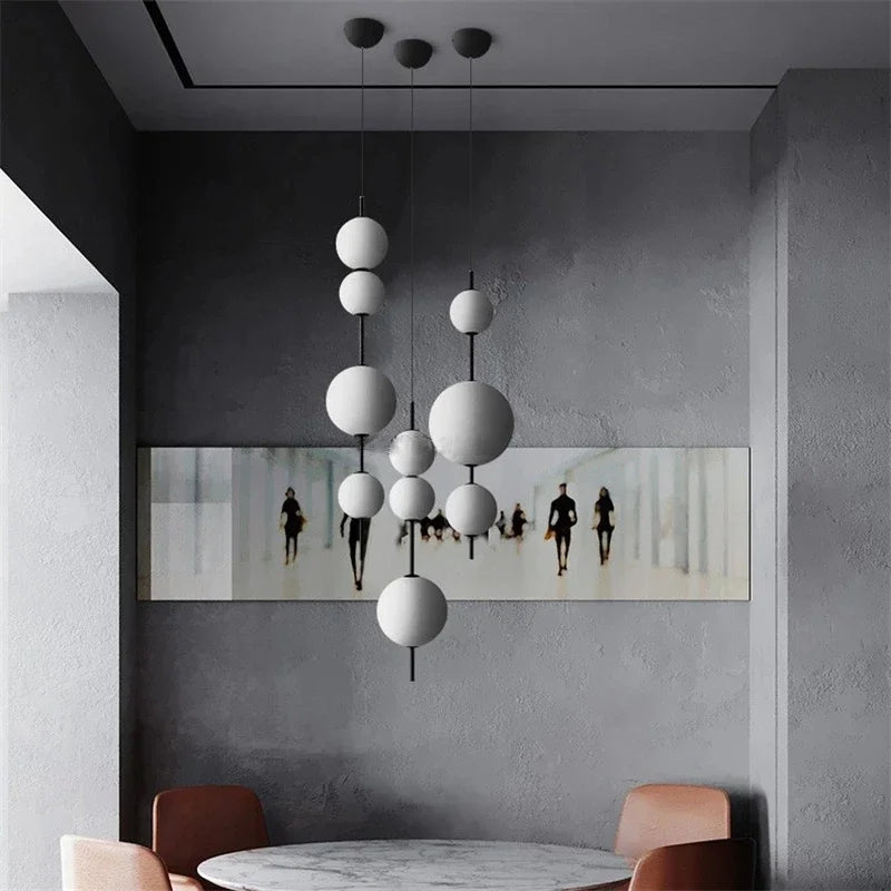 Lampadario a Sospensione a Sfere in Vetro - Eleganza Contemporanea per la Tua Casa