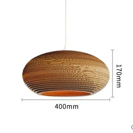 Lampada a Globo in Carta Ondulata - Eleganza Naturale per Ogni Ambiente