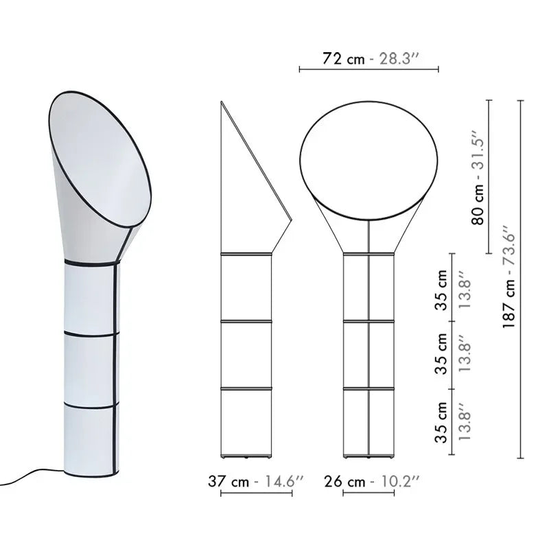 Lampada da Terra Wabi-Sabi - Eleganza Nordica per Ambienti di Fascia Alta