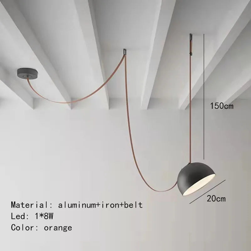 Lampada a Sospensione in Pelle Artificiale – Eleganza Moderna per la Tua Casa