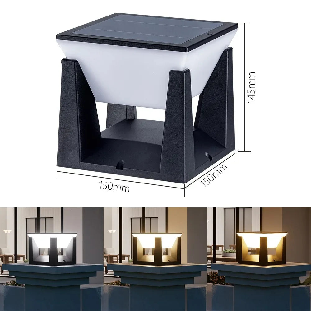 Luci a Colonna Solari per Recinzione - Illuminazione Moderna e Impermeabile per Giardini