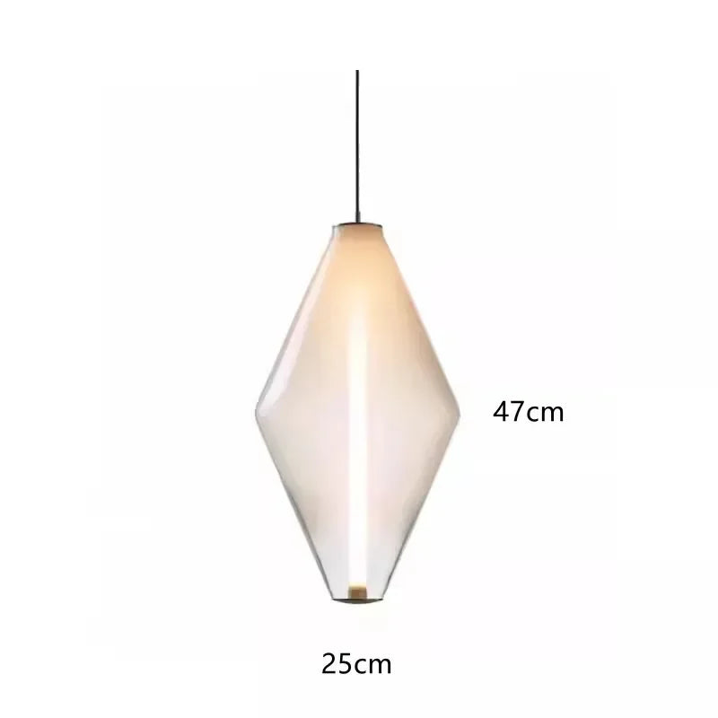 Pure Nordic Glow - Lampadario Sospeso in Vetro Minimalista