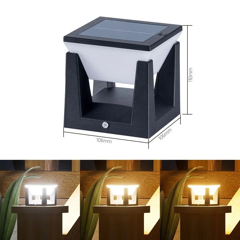 Luci a Colonna Solari per Recinzione - Illuminazione Moderna e Impermeabile per Giardini