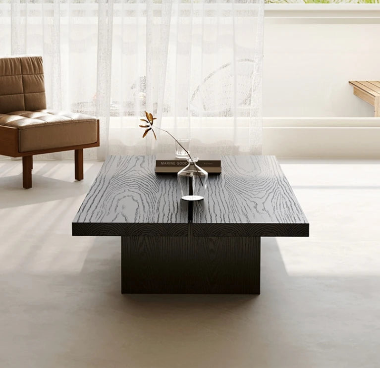 Tavolino da Caffè in Legno Massello - Design Moderno per Soggiorno, Balcone e Piccoli Spazi