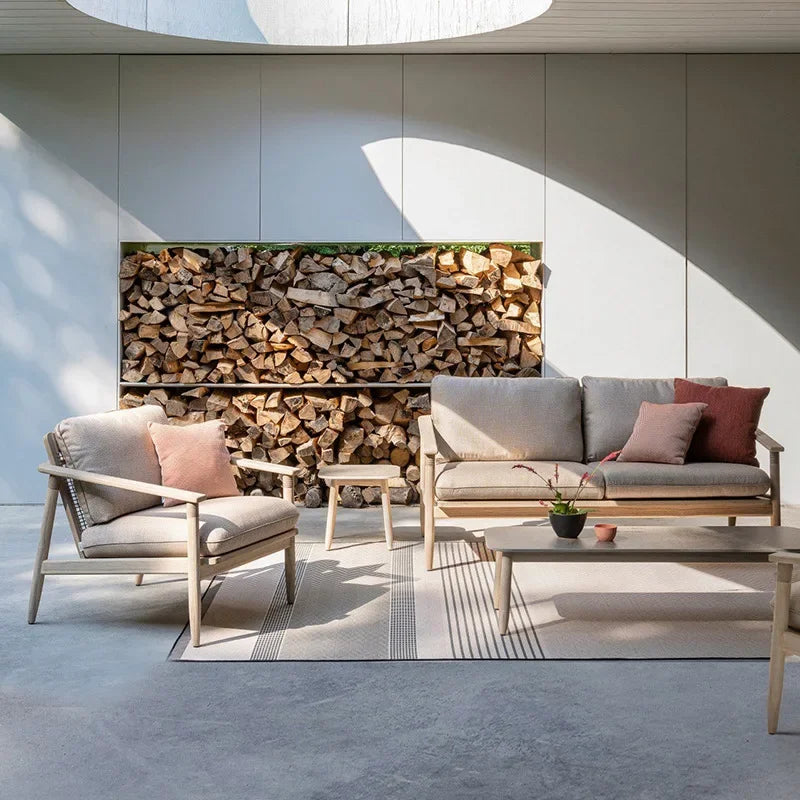 Divano da Esterno in Teak e Vite - Eleganza e Comfort per Ogni Ambiente