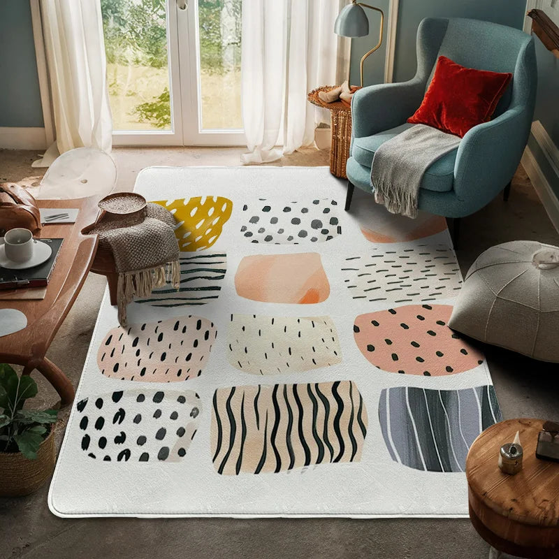 Tappeto Grande con Arte Geometrica Astratta - Eleganza e Raffinatezza per Ogni Ambiente