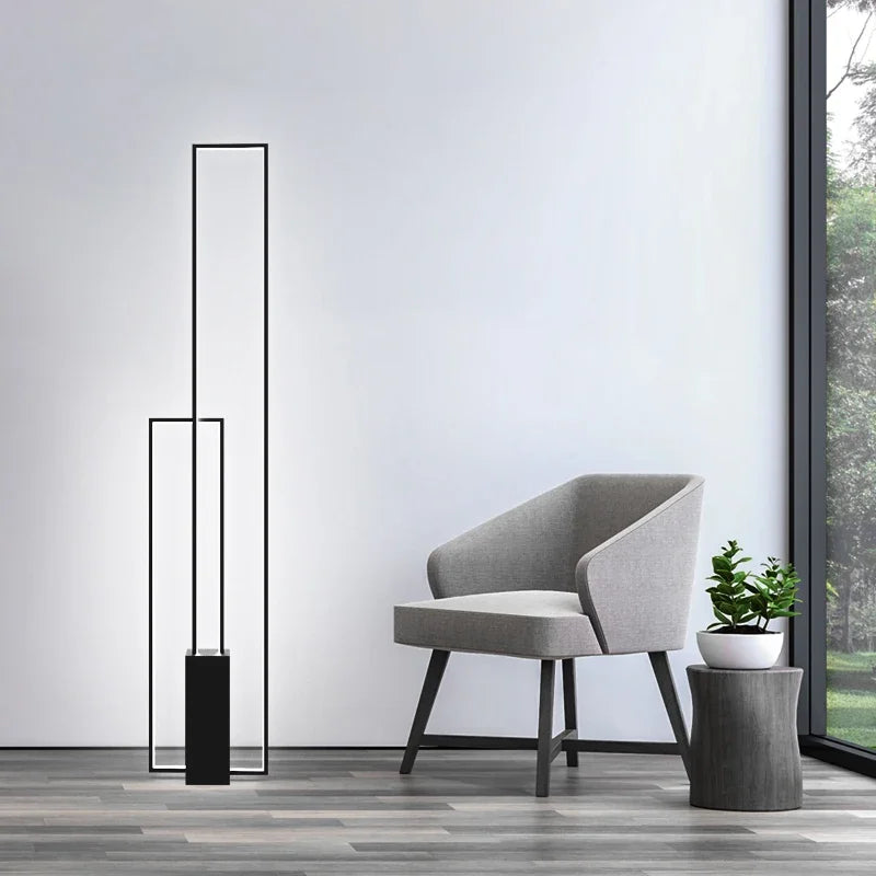 Lampada da Terra Nordica Geometrica - Eleganza e Minimalismo per Ogni Ambiente
