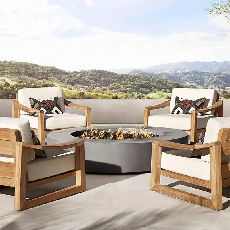 Divano da Esterno di Lusso in Teak - Eleganza e Comfort per Ogni Ambiente