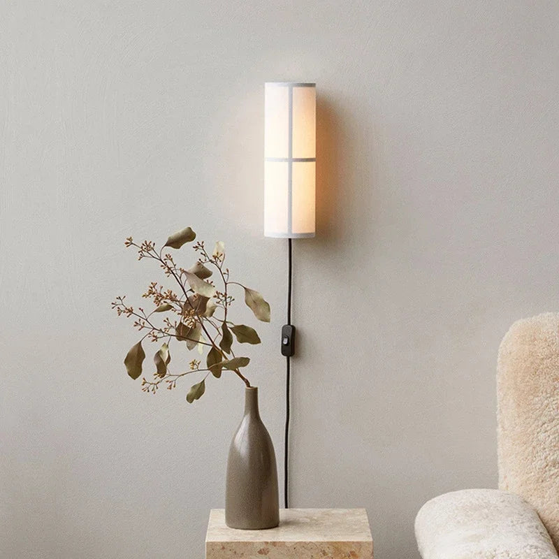 Lampada da Parete Wabi-Sabi in Tessuto - Eleganza Giapponese per Ogni Ambiente
