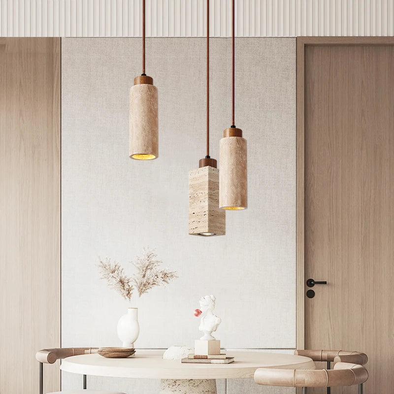 Lampadario in Marmo Giallo a 3 Teste - Eleganza e Raffinatezza per Ogni Ambiente