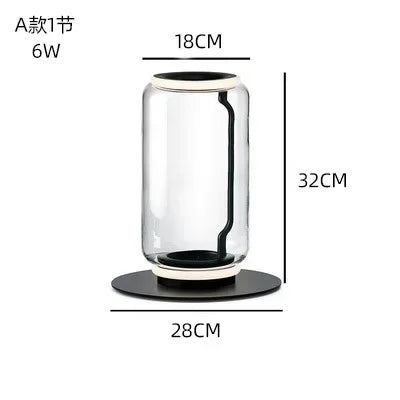 Lampada da Terra in Vetro di Design Italiano – Eleganza senza Tempo per la Tua Casa