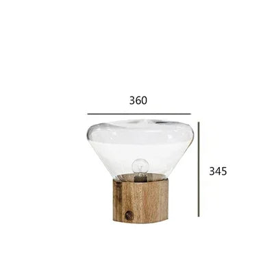 Lampada da Terra Moderna in Legno e Vetro - Eleganza e Creatività per Ogni Ambiente