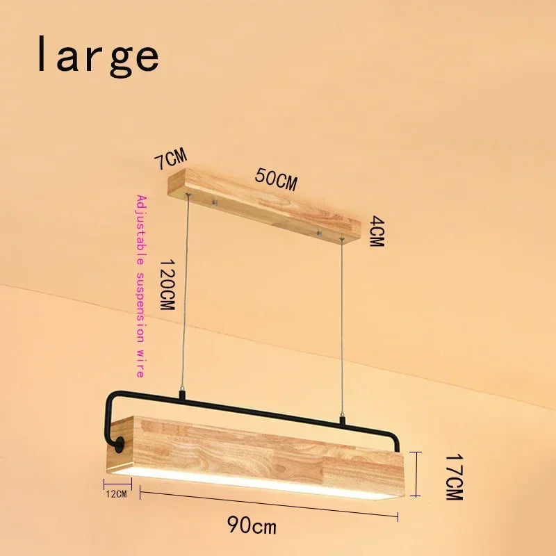 Lampada a Sospensione Nordica Moderna in Legno - Design Creativo per Sala da Pranzo e Bar