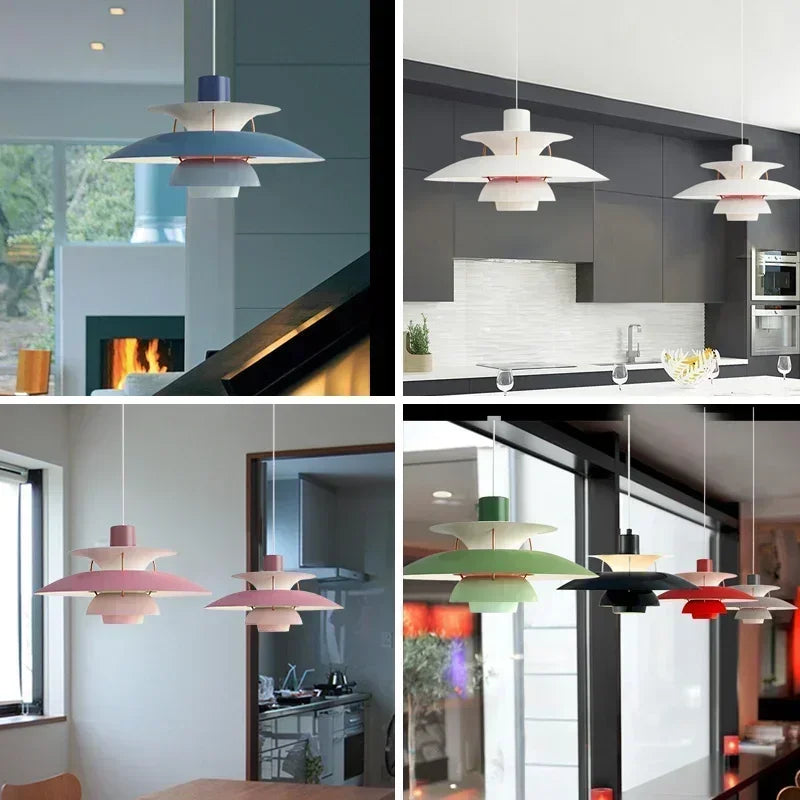 Eleganza Colorata con Lampade a Sospensione di Design Danese