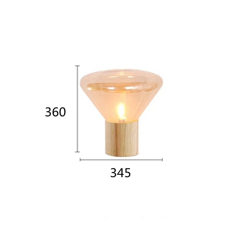 Lampada da Terra Moderna in Legno e Vetro - Eleganza e Creatività per Ogni Ambiente