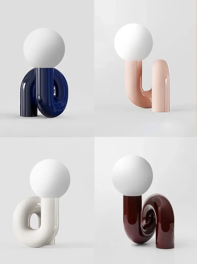 Lampada da Scrivania Nordica in Resina - Illuminazione Elegante per Ogni Stanza