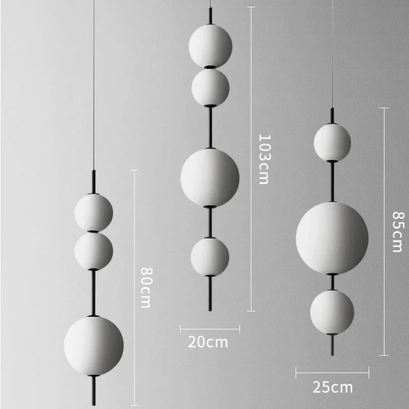 Lampadario a Sospensione a Sfere in Vetro - Eleganza Contemporanea per la Tua Casa