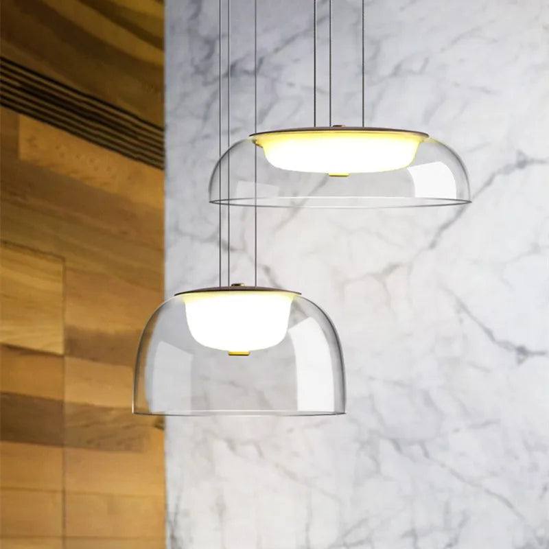 Lampada a Sospensione Moderna in Vetro - Eleganza Minimalista per Ogni Ambiente