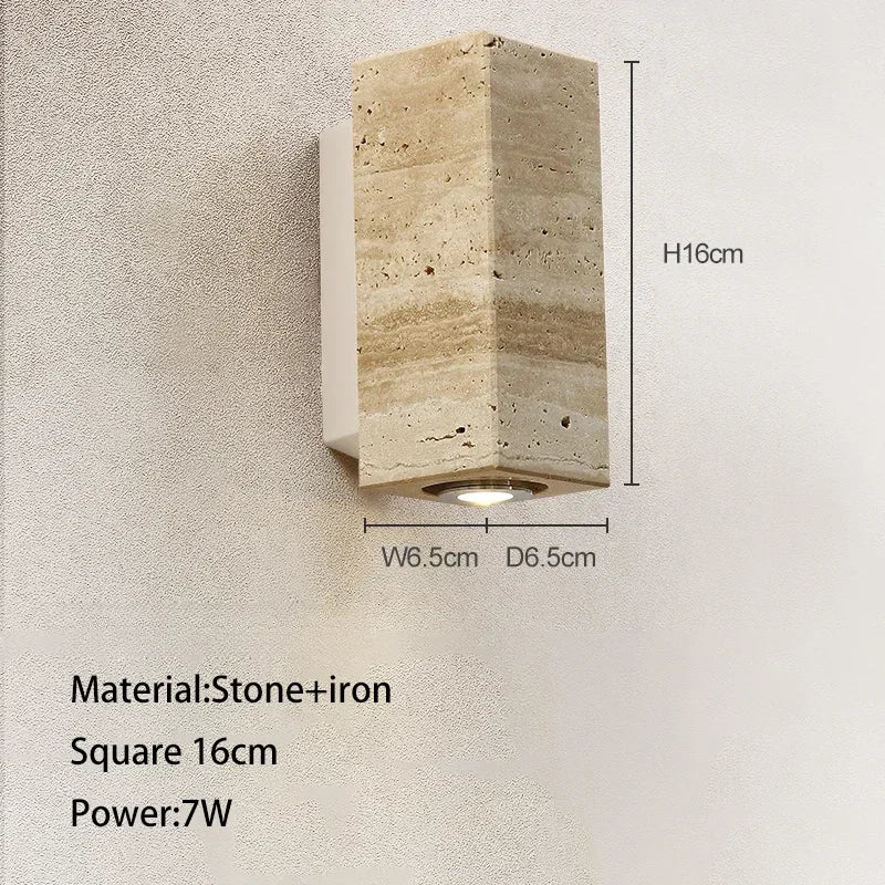Lampada a Sospensione Wabi-Sabi in Travertino – Design Moderno e Naturale
