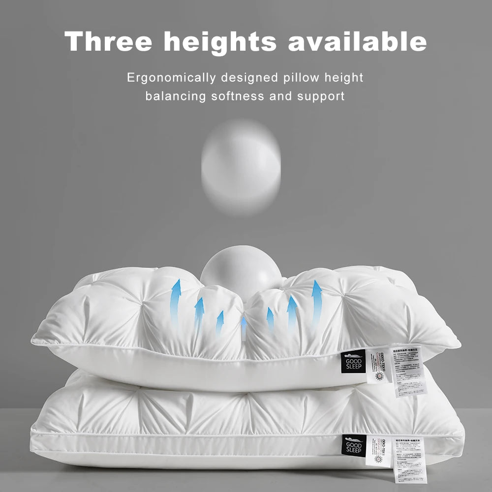 High-end Down Comfortable Pillow5-star Hotel Pillow Down Pillow Core Biomimetic Duck Down 3-dimensional Cervical Pillow Core