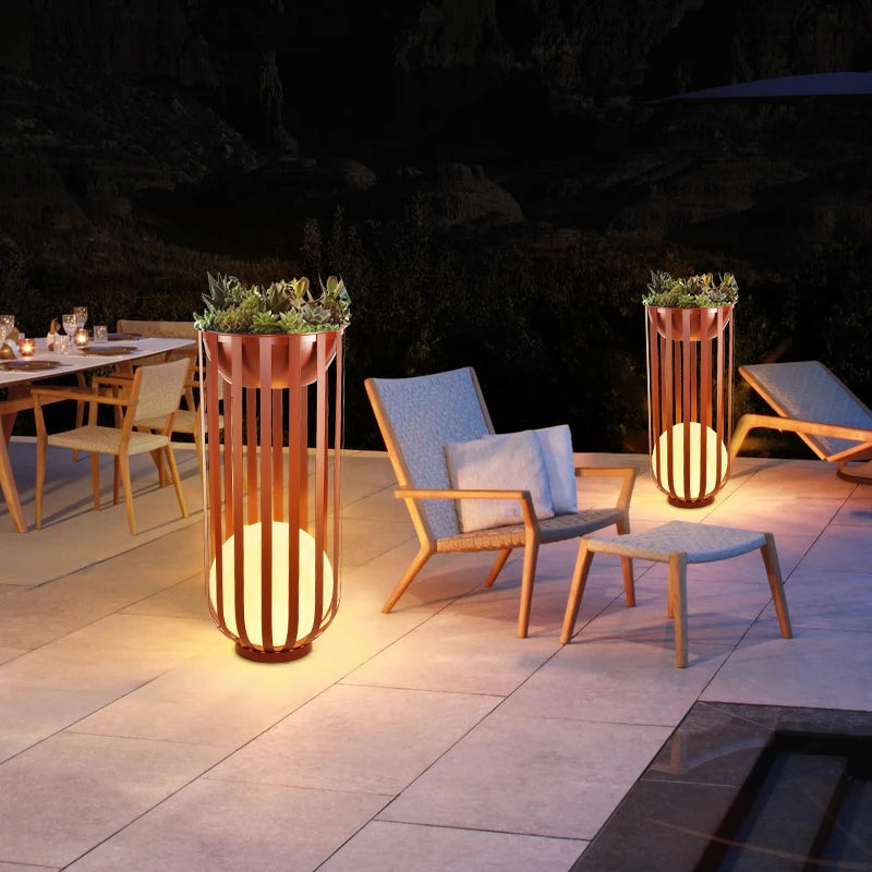 Lampada Solare Moderna per Cortile - Eleganza e Luminosità per Spazi Esterni