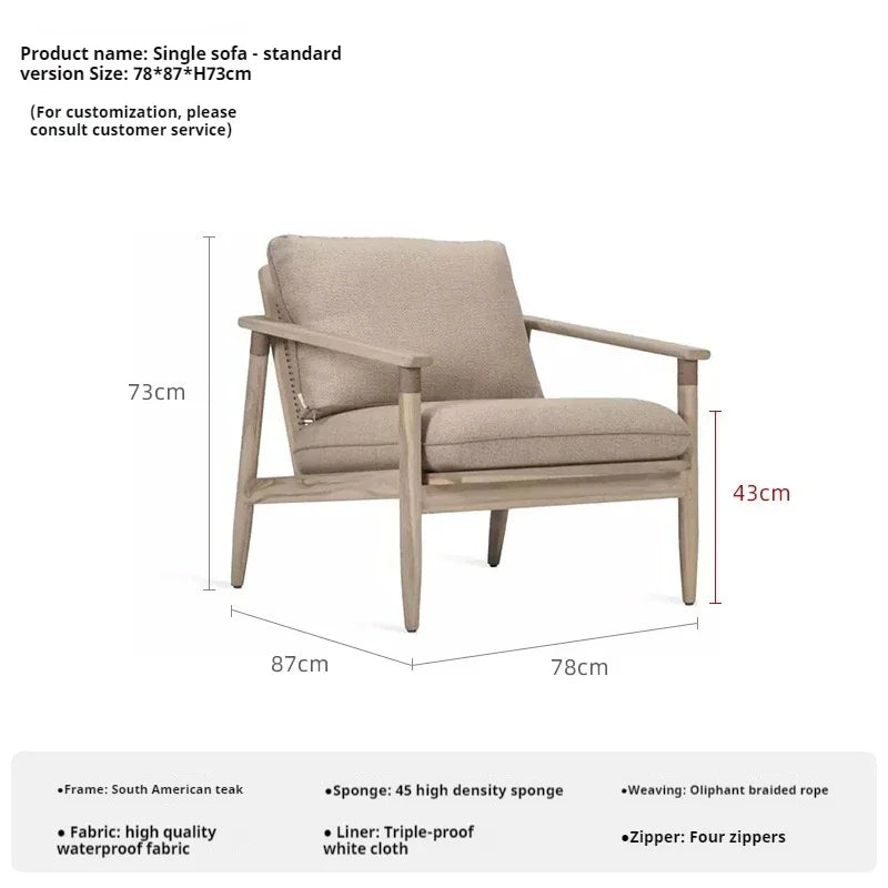 Divano da Esterno in Teak e Vite - Eleganza e Comfort per Ogni Ambiente