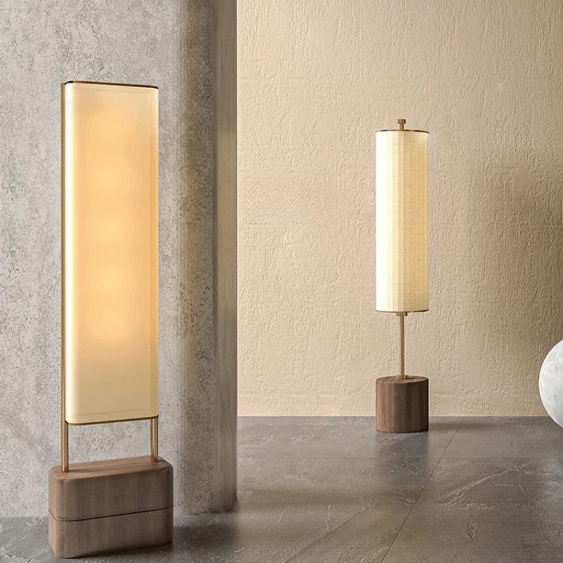 Lampada da Terra Zen in Legno Massello - Eleganza e Serenità per Ogni Ambiente