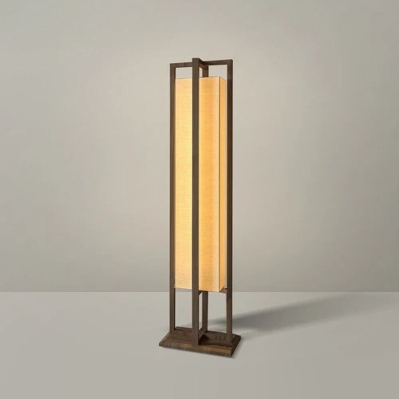 Lampada da Terra Zen in Legno Massello - Eleganza e Serenità per Ogni Ambiente