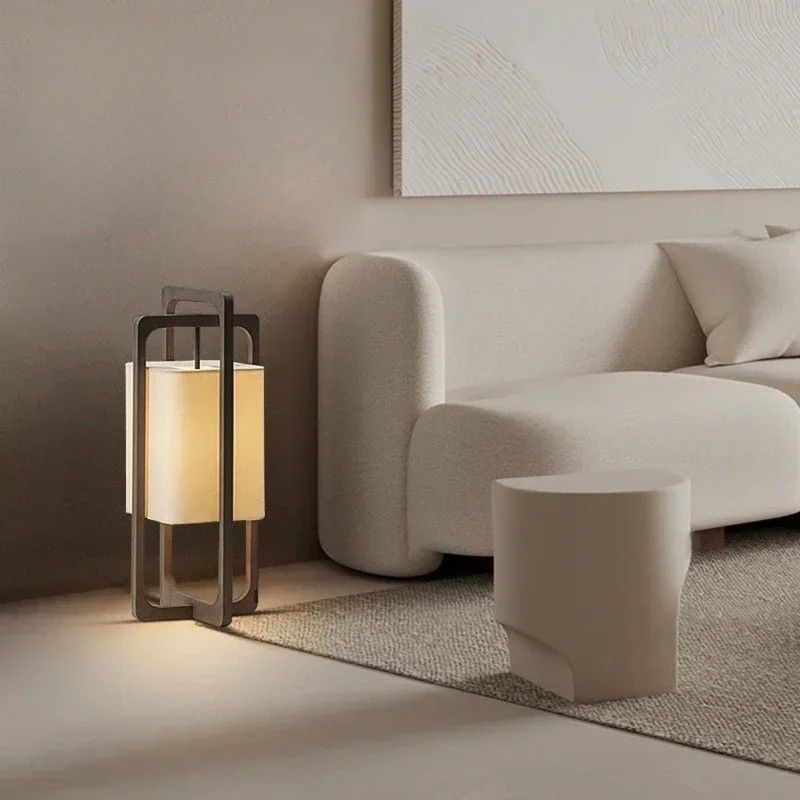 Lampada da Terra Vintage in Legno Massello - Eleganza Zen per Ogni Ambiente