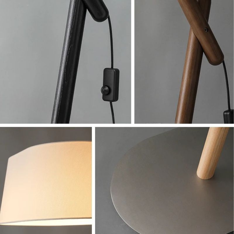 Lampada da Terra a Pesca in Legno Massello - Eleganza e Stile per Ogni Ambiente