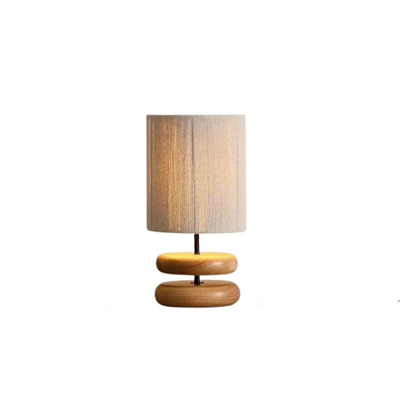 Lampada da Comodino in Stile Giapponese - Design in Legno di Noce per un'Atmosfera Calda e Accogliente