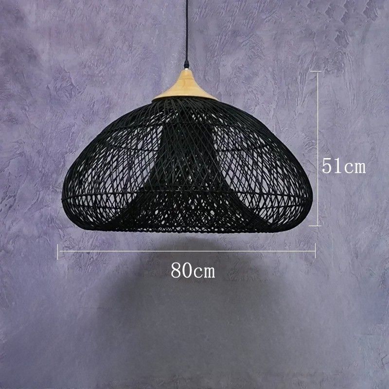 Lampada da Soffitto in Bambù e Rattan - Design Artigianale