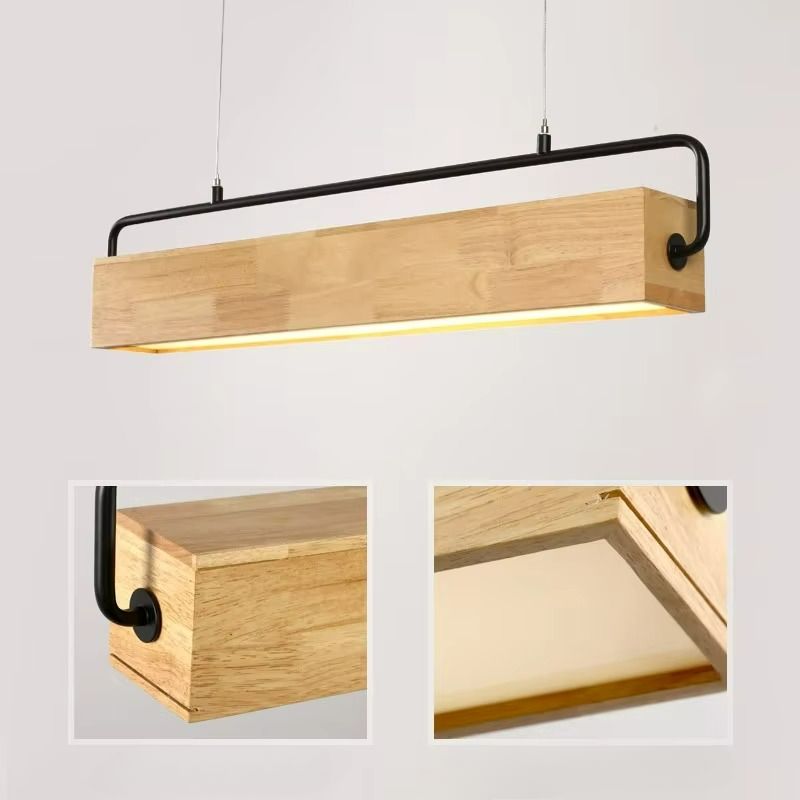 Lampada a Sospensione Nordica Moderna in Legno - Design Creativo per Sala da Pranzo e Bar