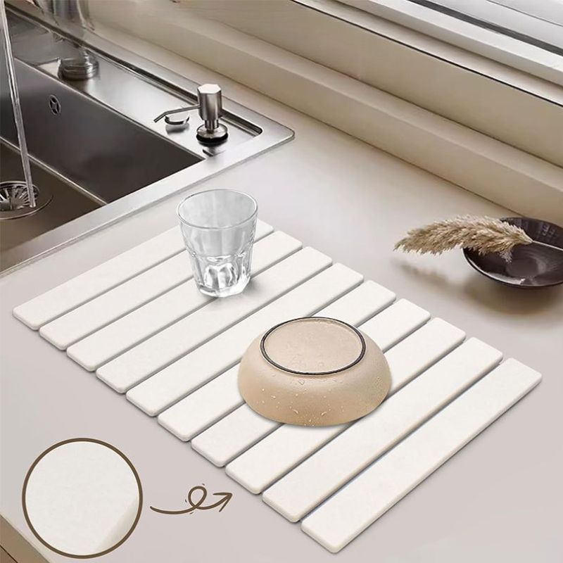 Tappetino Asciuga Stoviglie in Diatomite - Eleganza Pieghevole per la Cucina