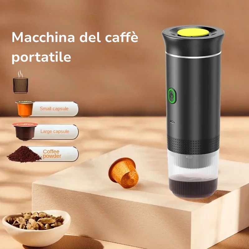 Caffè Perfetto Ovunque – Macchina per Espresso Portatile 3 in 1