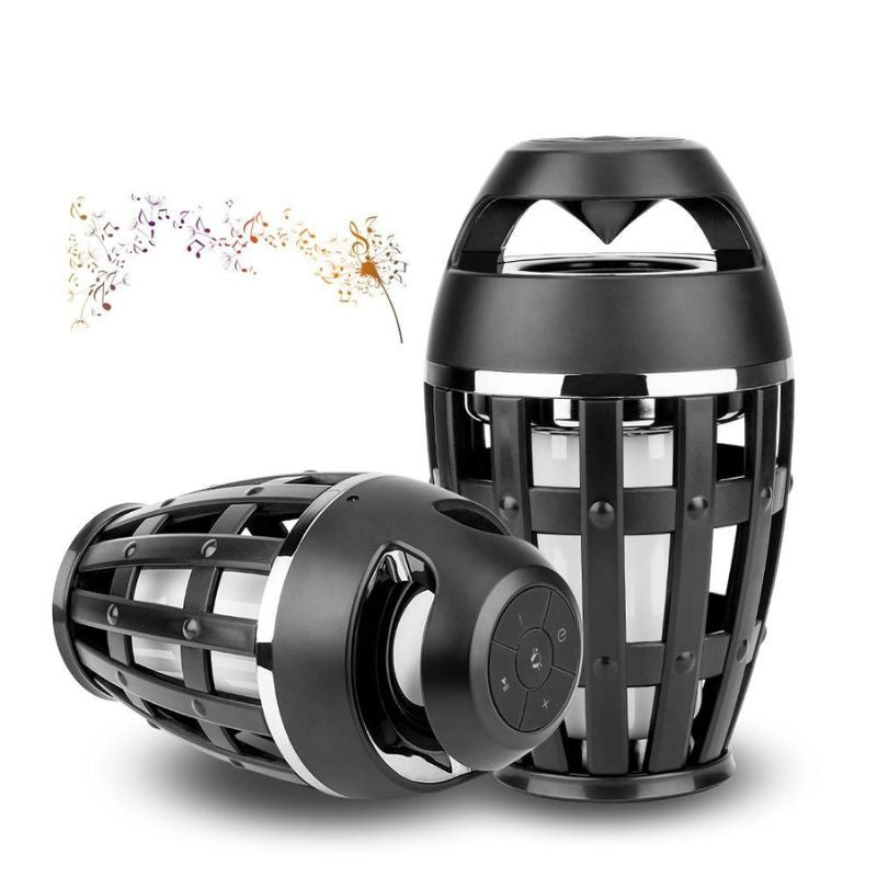 Lanterna da Campeggio con Altoparlante Bluetooth e Effetto Fiamma