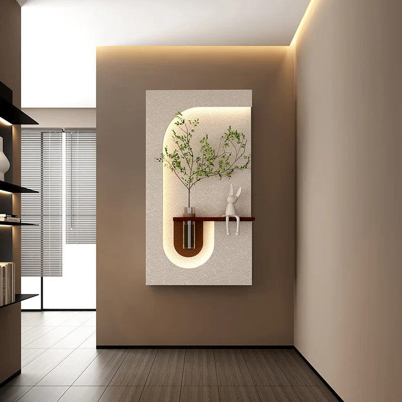 Lampada da Parete a LED con Pianta Verde: Illuminazione Moderna e Design Naturale per la Tua Casa
