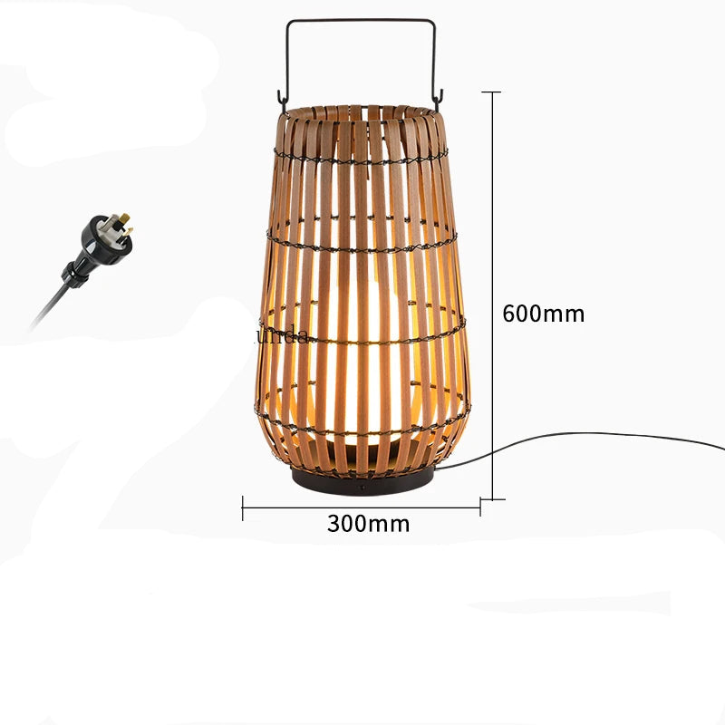 Luce Solare Portatile in Rattan per Atmosfere Eleganti